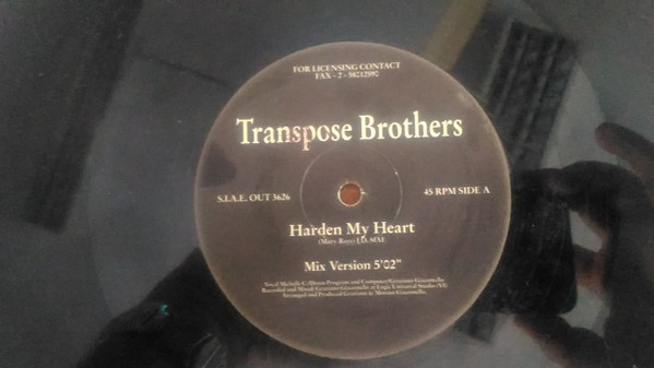 Transpose Brothers - Harden My Heart | Out (OUT 3626) Transpose Brothers - Harden My Heart | Out (OUT 3626)