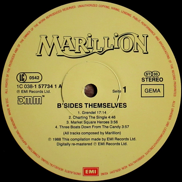 Marillion - B'Sides Themselves | EMI (038-1 57734 1) - 3
