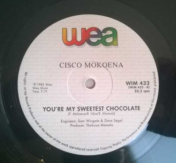 Cisco Mokoena - You're My Sweetest Chocolate | WEA (WIM 433) - 4