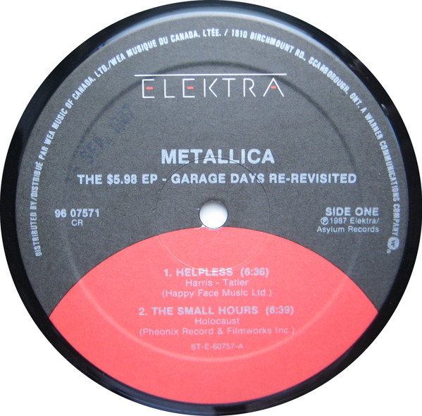 Metallica - The $5.98 E.P. - Garage Days Re-Revisited | Elektra (96 07571)