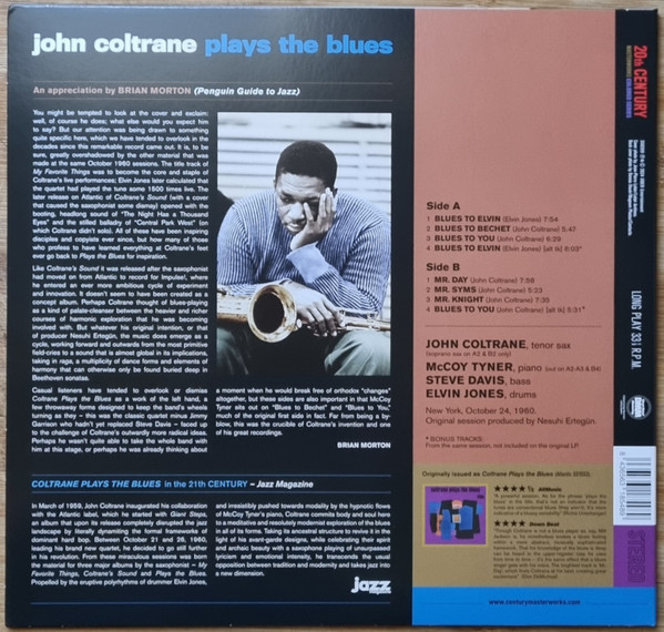 John Coltrane - John Coltrane Plays The Blues | 20th Century Masterworks (B0D1CSKNPH) - 2