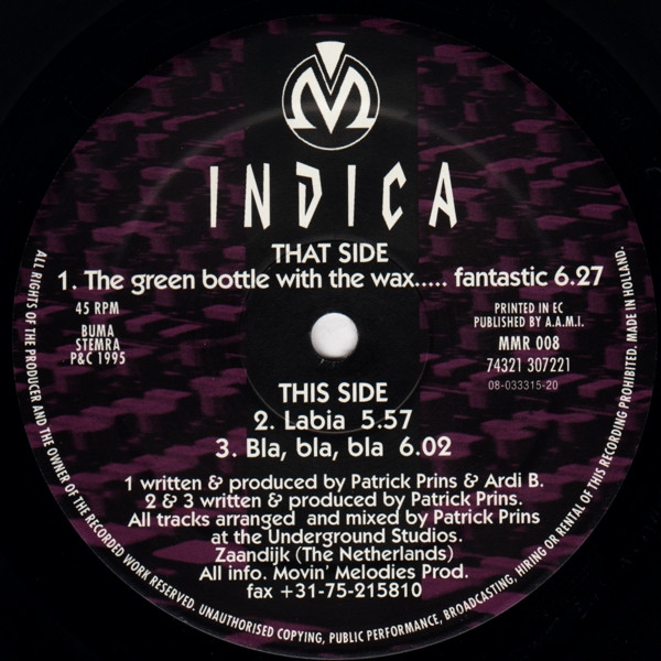 Indica - The Green Bottle With The Wax..... Fantastic | Movin' Melodies (MMR 008)