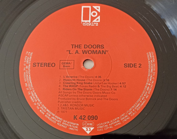The Doors - L.A. Woman | Elektra (ELK 42 090) - 4