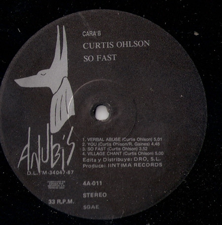Curtis Ohlson - So Fast | Anubis (4A-011) - 3