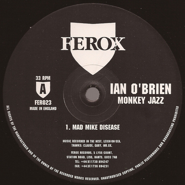 Ian O'Brien - Monkey Jazz | Ferox Records (FER023)