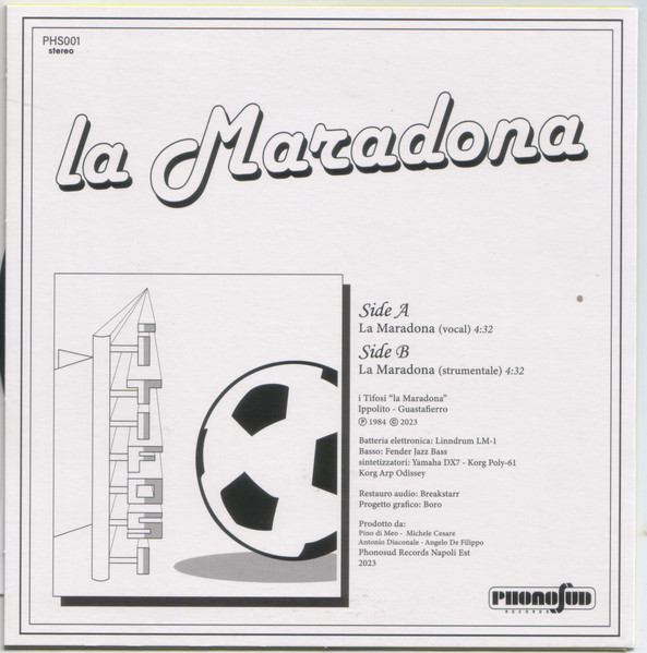 I Tifosi - La Maradona | Phonosud Records (PHS001) - 4