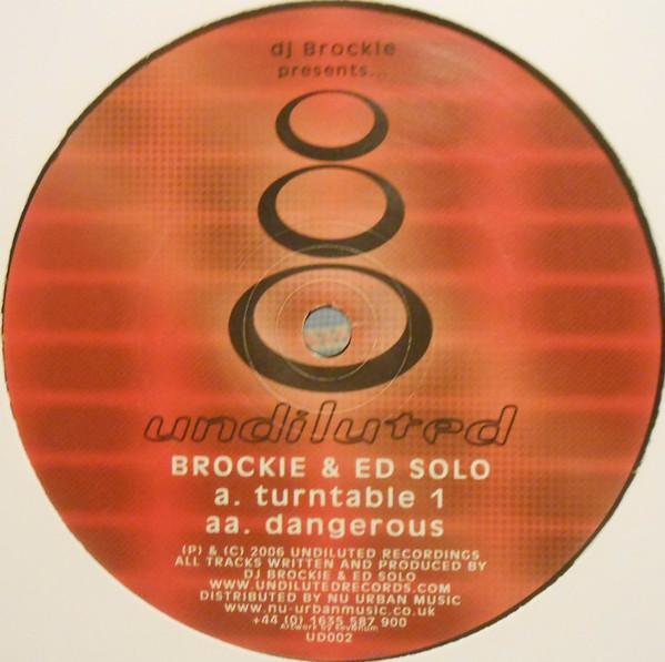 Brockie & Ed Solo - Turntable 1 / Dangerous | Undiluted Recordings (UD002)