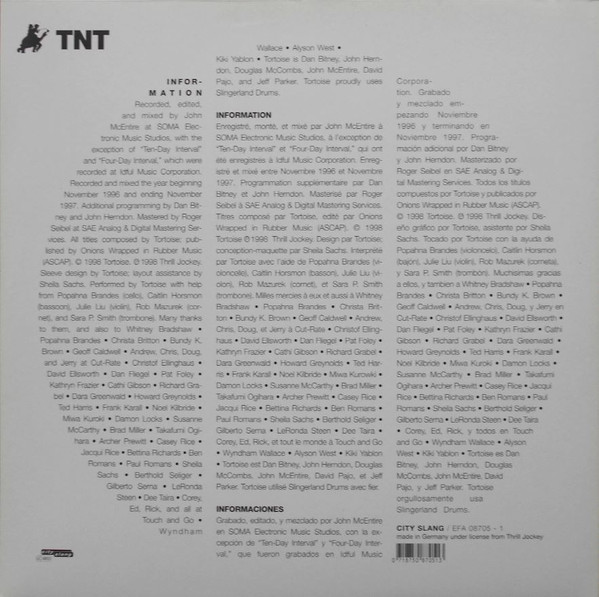 Tortoise - TNT | City Slang (EFA 08705 - 1) - 4