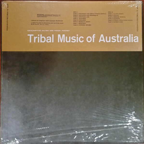 Various - Tribal Music Of Australia | Folkways Records (FE 4439) - 2 Various - Tribal Music Of Australia | Folkways Records (FE 4439) - 2