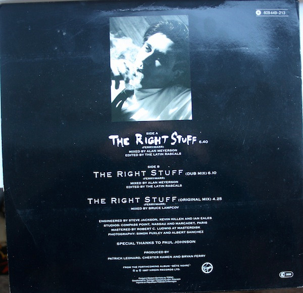 Bryan Ferry - The Right Stuff | Virgin (609 449) - 2 Bryan Ferry - The Right Stuff | Virgin (609 449) - 2