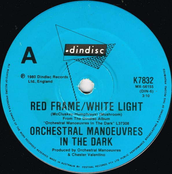 Orchestral Manoeuvres In The Dark - Red Frame/White Light | Dindisc (K7832) Orchestral Manoeuvres In The Dark - Red Frame/White Light | Dindisc (K7832)