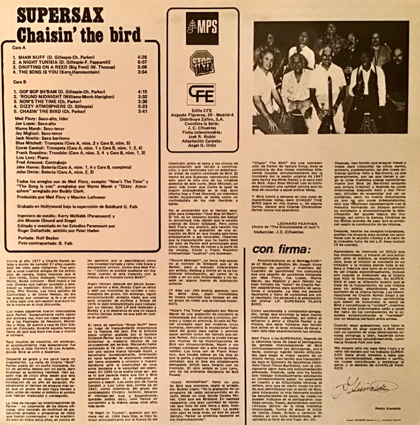 Supersax - Chasin' The Bird | CFE (JS-006 H) - 2