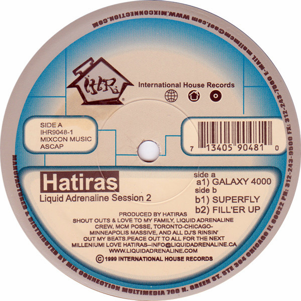 Hatiras - Liquid Adrenaline Session 2 | International House Records (IHR 9048-1)