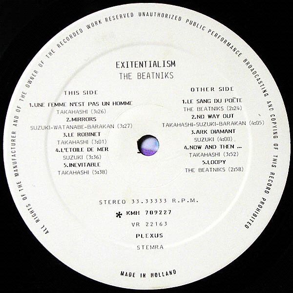 The Beatniks - Exitentialism | Plexus (KMH 709227) - 3