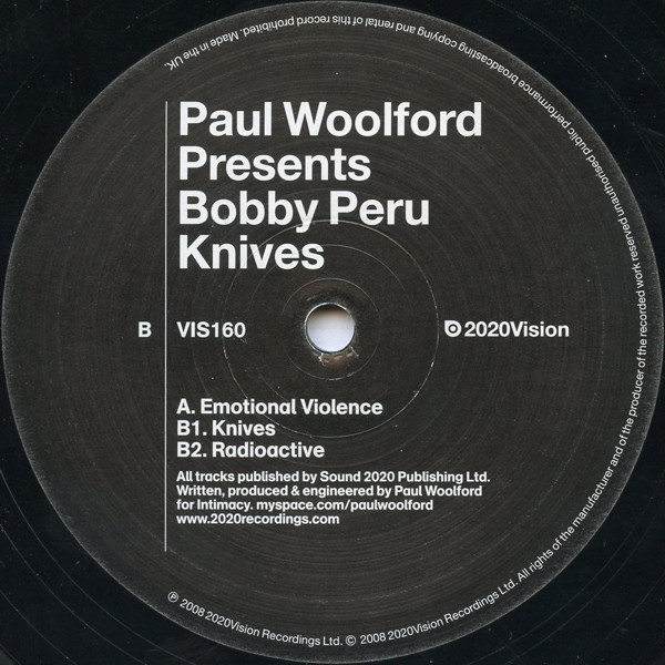 Paul Woolford Presents Bobby Peru - Knives | 20:20 Vision (VIS160) - 3