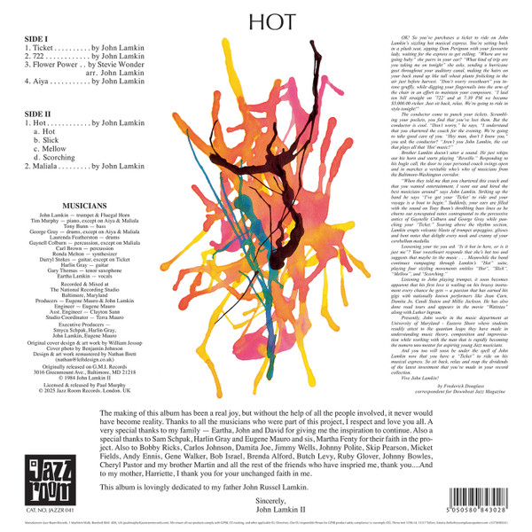 John Lamkin - Hot | Jazz Room Records (JAZZR 041) - 2