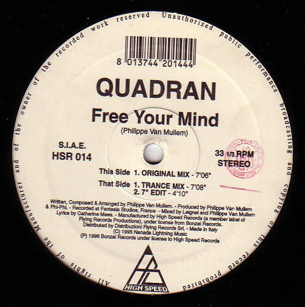 Quadran - Free Your Mind | High Speed Records (HSR 014)