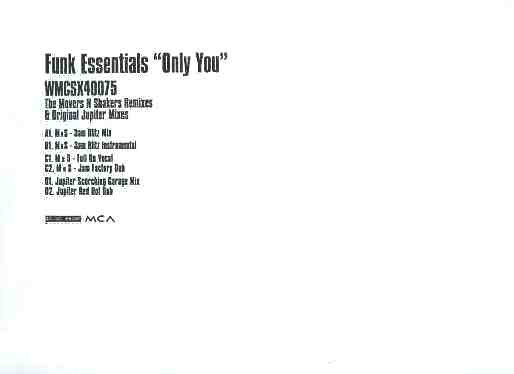 Funk Essentials - Only You | Sound Proof Recordings (WMCSX40075)