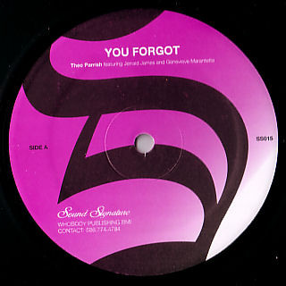 Theo Parrish - You Forgot / Dirt Rhodes | Sound Signature (SS015) - 3