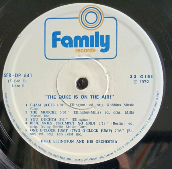 Duke Ellington And His Orchestra - The Duke Is On The Air | Family Records (SFR-DP 641) - 4 Duke Ellington And His Orchestra - The Duke Is On The Air | Family Records (SFR-DP 641) - 4