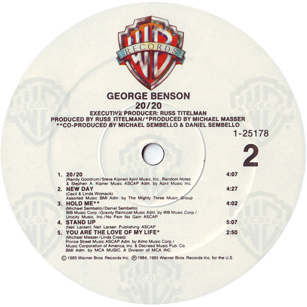 George Benson - 20/20 | Warner Bros. Records (1-25178) - 4