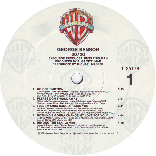 George Benson - 20/20 | Warner Bros. Records (1-25178) - 3