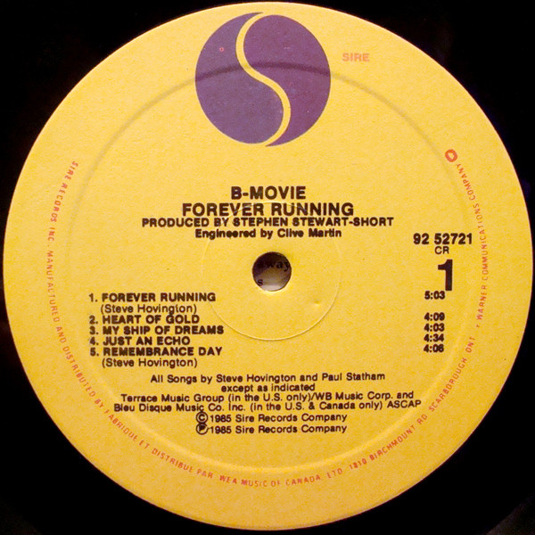 B-Movie - Forever Running | Sire (92 52721) - 3