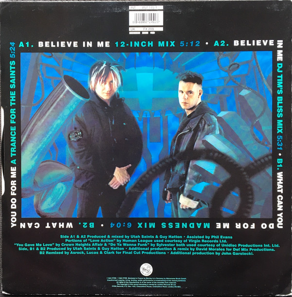 Utah Saints - Believe In Me | FFRR (FX 209) - 2 Utah Saints - Believe In Me | FFRR (FX 209) - 2