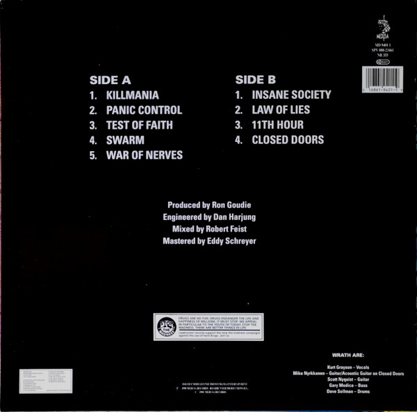 Wrath - Insane Society | Medusa Records (MD 9401 1) - 2