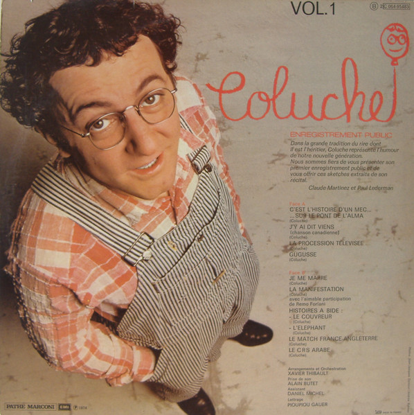 Coluche - Enregistrement Public Vol. 1 | Pathé (2C 064-95483) - 2