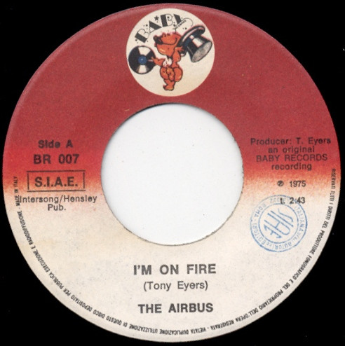 Airbus - I'm On Fire = Sto Bruciando | Baby Records (BR 007) - 3