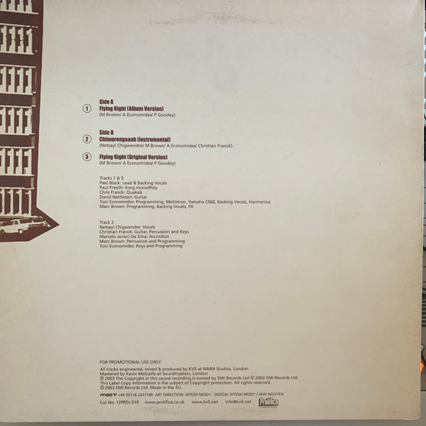 KV5 - Flying Right | Prolifica (12PRDJ019) - 2