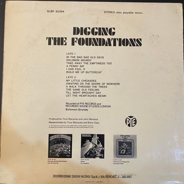 The Foundations - Digging The Foundations | Pye Records (SLBP 63.004) - 2 The Foundations - Digging The Foundations | Pye Records (SLBP 63.004) - 2