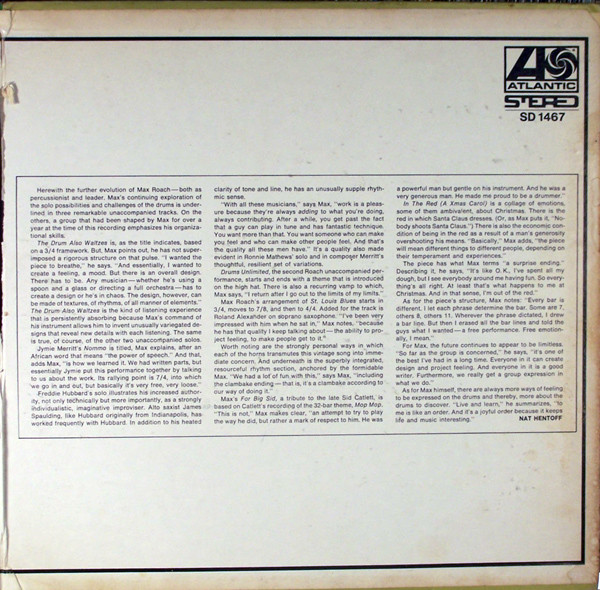 Max Roach - Drums Unlimited | Atlantic (SD 1467) - 3