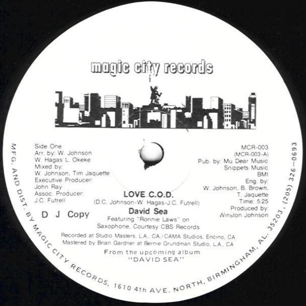David Sea - Love C.O.D. | Magic City Records (MCR-003)