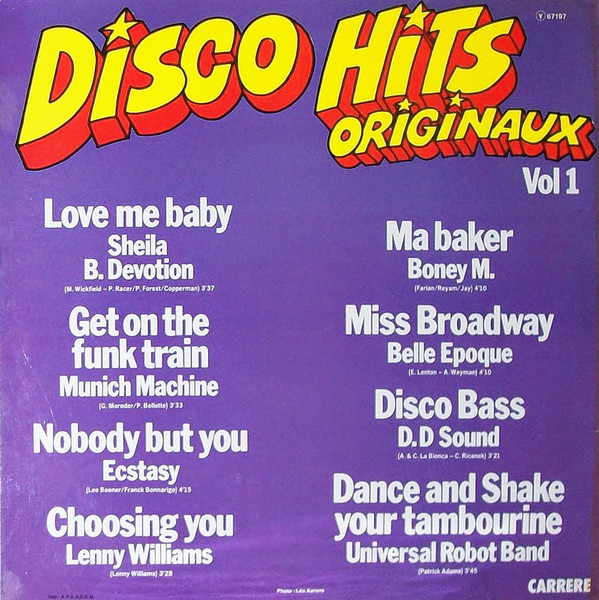 Various - Disco Hits Originaux Vol 1 | Carrere (67.197)