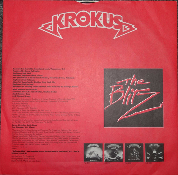 Krokus - The Blitz | Arista (AL 8-8243) - 5
