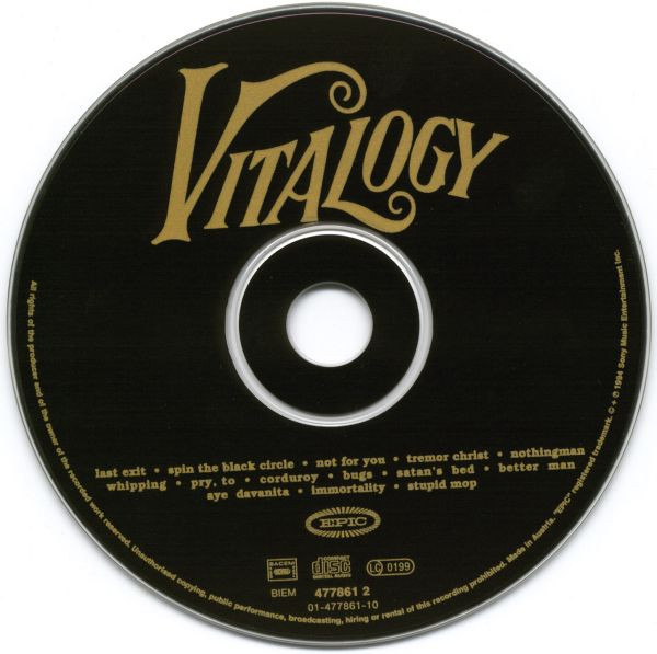 Pearl Jam - Vitalogy | Epic (EPC 477861 2) - 3