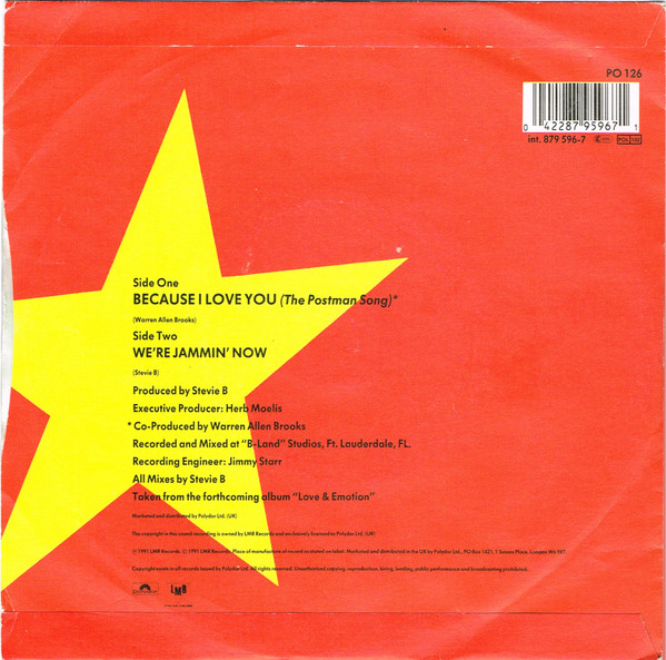 Stevie B - Because I Love You (The Postman Song) | Polydor (PO 126) - 2