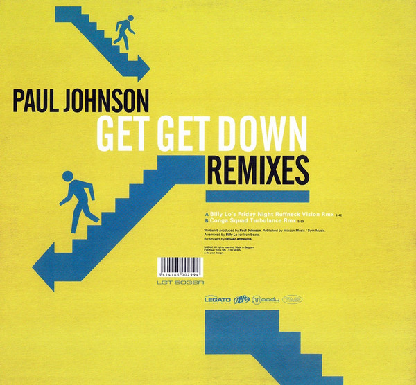 Paul Johnson - Get Get Down (Remixes) | Legato Records (LGT 5036 R) - 2