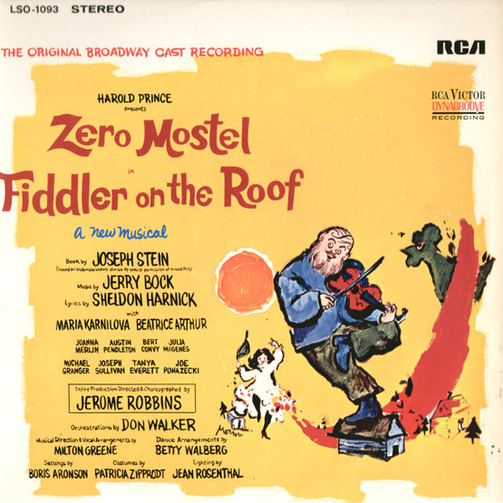 "Fiddler On The Roof" Original Broadway Cast , Jerry Bock - Zero Mostel In Fiddler On The Roof (The Original Broadway Cast Recording) | RCA Victor (LSO-1093) - main