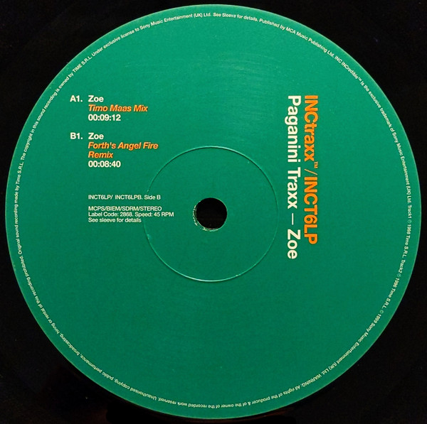 Paganini Traxx - Zoe | INCtraxx (INCT6LP) - 3