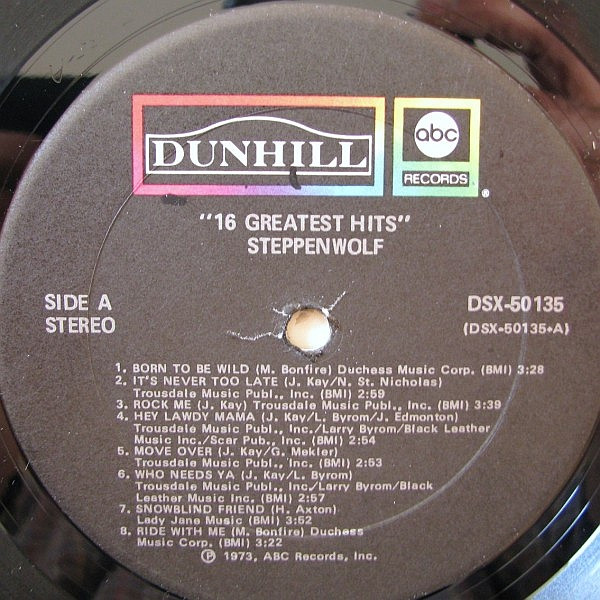 Steppenwolf - 16 Greatest Hits | Dunhill (DSX-50135) - 3