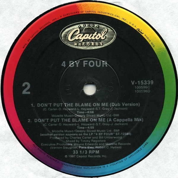4 By Four - Don't Put The Blame On Me | Capitol Records (V-15339) - 3 4 By Four - Don't Put The Blame On Me | Capitol Records (V-15339) - 3