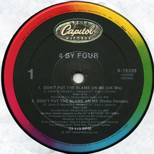 4 By Four - Don't Put The Blame On Me | Capitol Records (V-15339) - 2 4 By Four - Don't Put The Blame On Me | Capitol Records (V-15339) - 2