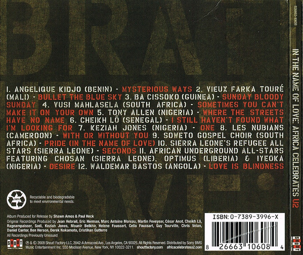 Various - In The Name Of Love Africa Celebrates U2 [CD] | Shout! Factory (826663-10608) - 2