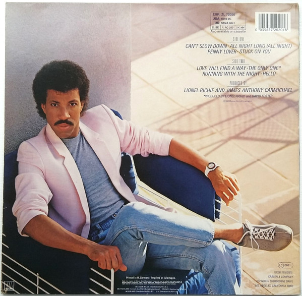 Lionel Richie - Can't Slow Down | Motown (ZL 72020) - 3 Lionel Richie - Can't Slow Down | Motown (ZL 72020) - 3