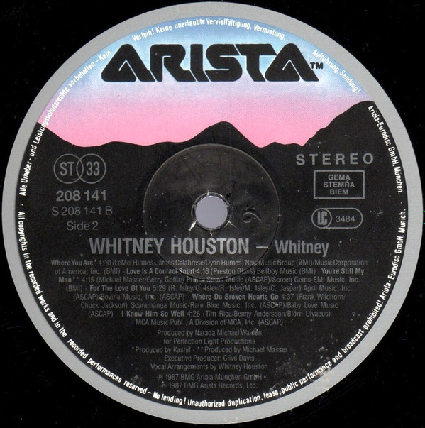 Whitney Houston - Whitney | Arista (208 141) - 4