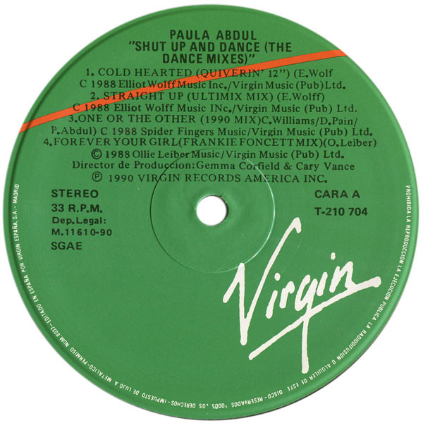 Paula Abdul - Shut Up And Dance (The Dance Mixes) | Virgin America (210704 (T)) - 2 Paula Abdul - Shut Up And Dance (The Dance Mixes) | Virgin America (210704 (T)) - 2