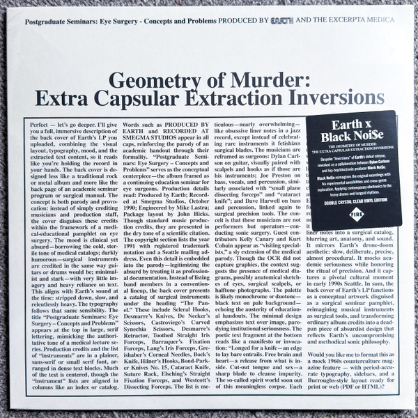 Earth , Black Noi$e - Geometry Of Murder : The Extra Capsular Extraction Inversions | Fire Records (none) - 2 Earth , Black Noi$e - Geometry Of Murder : The Extra Capsular Extraction Inversions | Fire Records (none) - 2